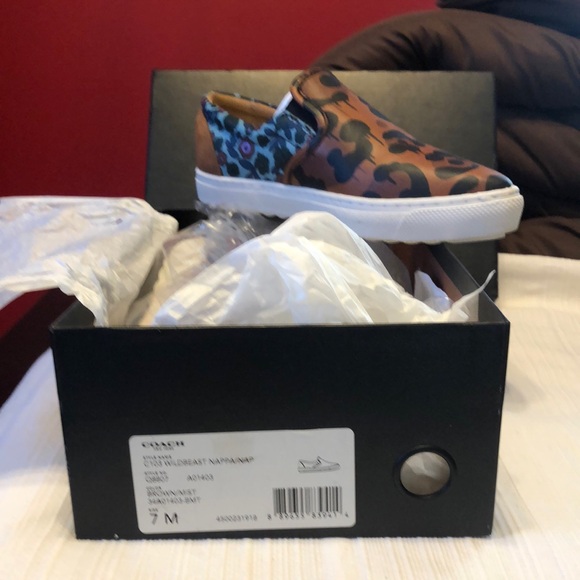 Coach C103 Wild-beast Nappa leather 
Slip-On Sneakers - Picture 1 of 3